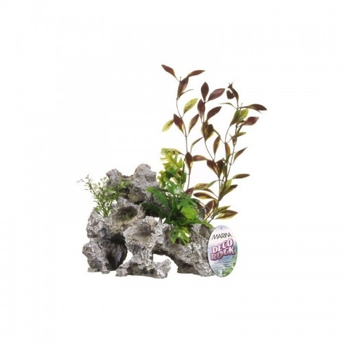 Marina deco rock - roca con plantas color Gris