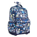 Mochila con ruedas Milan con 6 cremalleras The Yeti azul marino