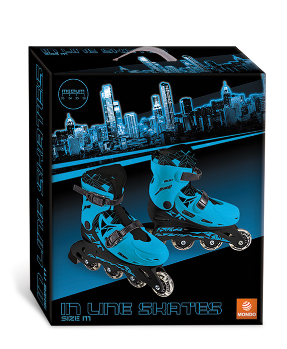 Patines En Linea Mondo Spa Azules T/33-36