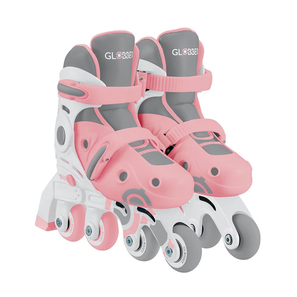 Patines evolutivos 2 en 1 para patinar en linea - Talla 30-33 color rosa pastel