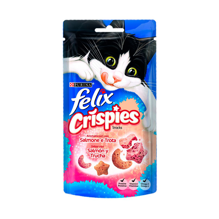 Felix Crispies Salmón y Trucha Bocaditos para gatos