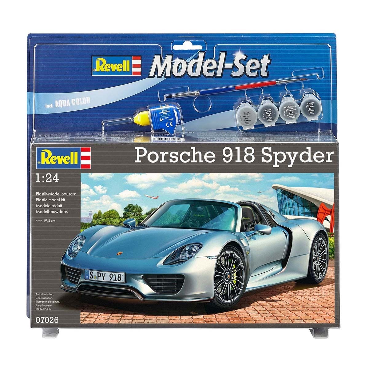 Revell - Maqueta Porsche 918 con accesorios básicos Spyder Revell.