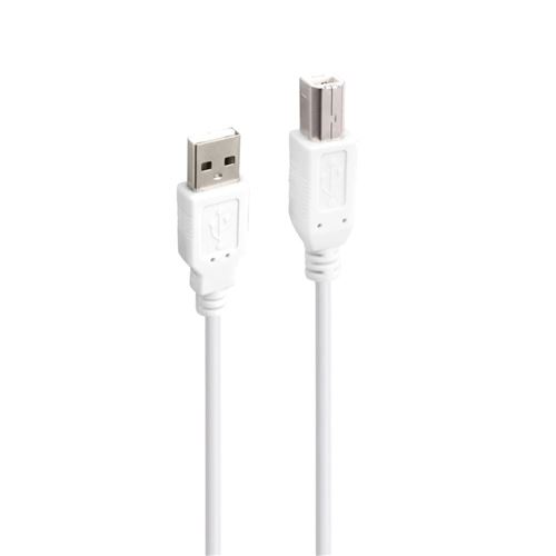 Accsup Cable de Impresora USB-A a USB-B 2.0 1,8m Blanco