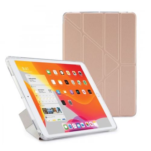 Funda con soporte Pipetto London Origami Oro Rosa para iPad 10,2''