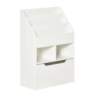 Homcom - Estantería de madera con cajón Blanco