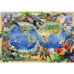 Puzzle de madera Wood City Animal Kingdom map XL 600 piezas