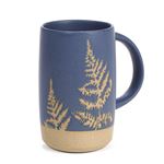 Taza cerámica de Gres Hojas Azul 480 ml Nature et decouvertes