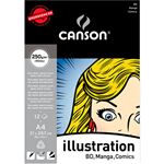 Bloc encolado A4 Canson Illustration liso 250 g 12 h