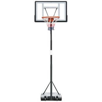 Canasta De Baloncesto Homcom Acero Pe Pvc, 90x165x352 Cm, Negro