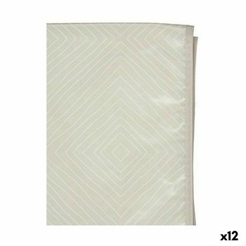 Mantel Hule Beige Rombos 140 X 140 Cm (12 Unidades)