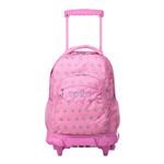 Mochila escolar Totto Renglones corazones rosas con ruedas