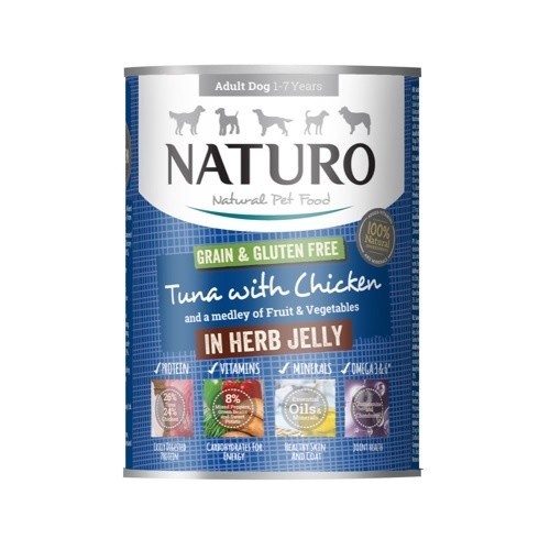 Naturo pack 12 latas sabor atún y pollo para perros