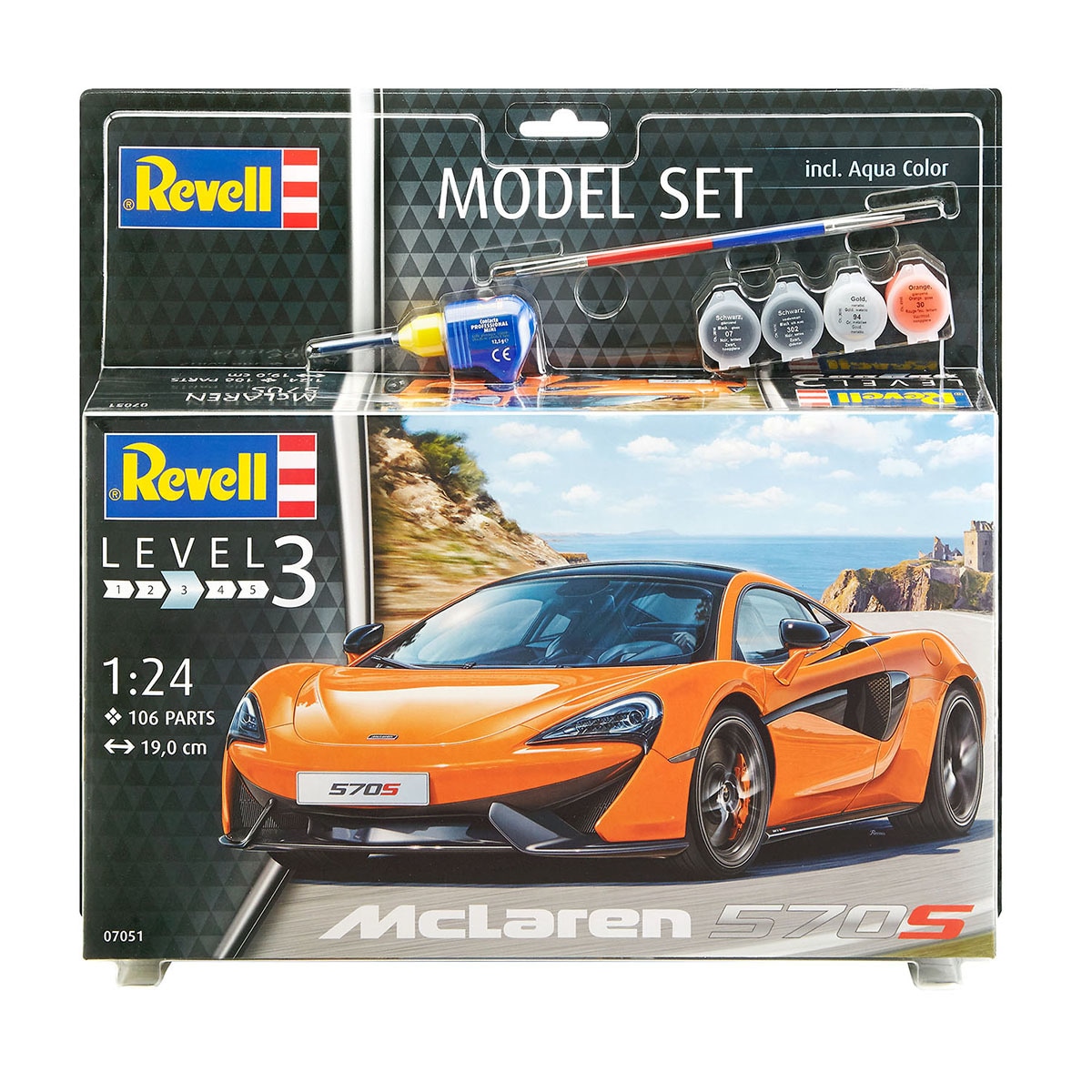 Revell - Maqueta McLaren 570S con accesorios básicos Revell.