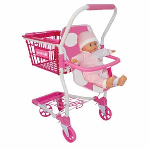 Love Bebé - Carrito de la compra con silla para muñeco