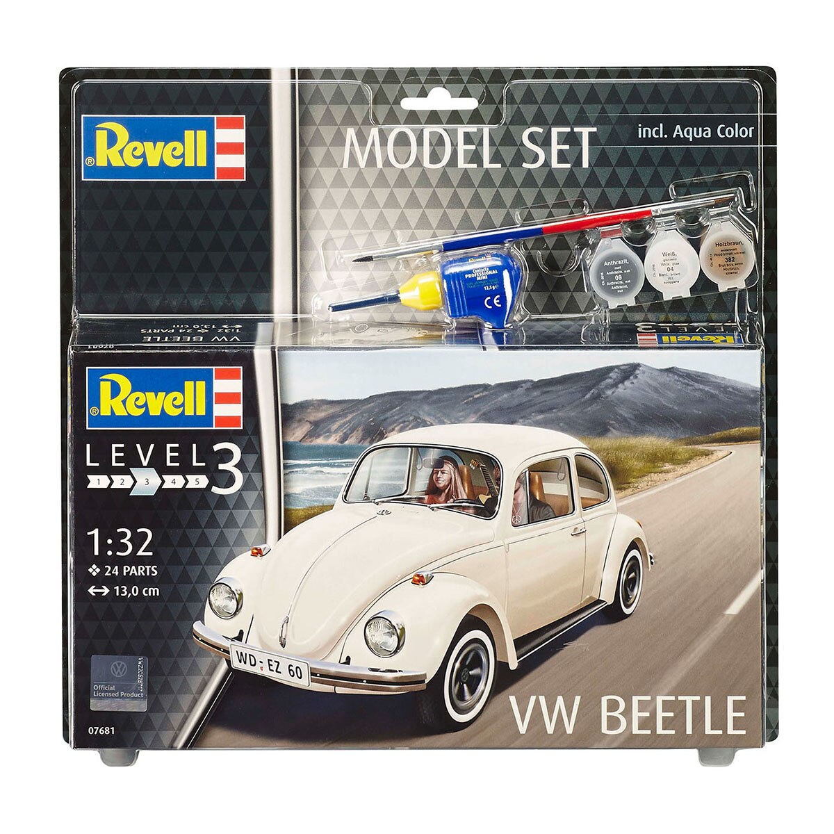 Revell - Maqueta Set VolksWagen Beetle con accesorios básicos Revell.