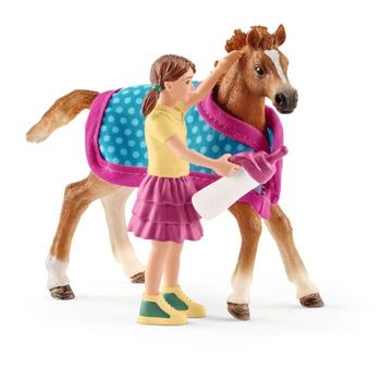 Schleich Figurine 42361 - Caballo - Potro Con Manta