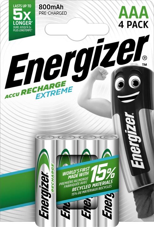 Energizer Pack Pilas Recargables 4xAAA Extreme