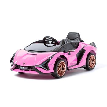 Lamborghini Sian Edition 12v Rosa - Coche Eléctrico Infantil Para Niños Batería 12v Con Mando Control Remoto