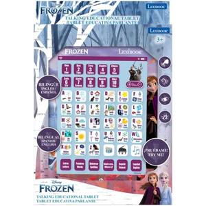 Lexibook - Frozen - Tableta educativa bilingüe Frozen para aprender letras, números, vocabulario y música ㅤ