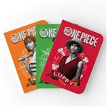 Pack 3 cuadernos A5 One Piece Luffy, Zoro y Nami