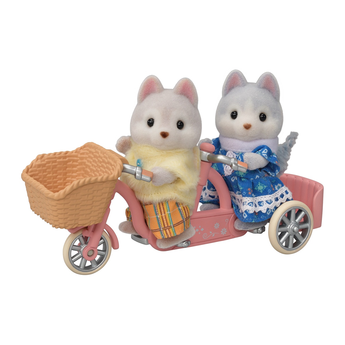 Sylvanian Families - Hermanos Husky En Tándem