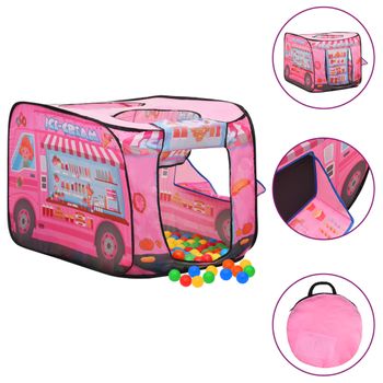 Tienda De Juegos Para Niños Con 250 Bolas Rosa 70x112x70 Cm Vidaxl