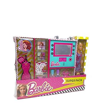 Barbie Pack Estuche Con Luz Y Maquillaje Con Muñeca