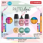 Estuche STABILO Pastellove Collection de 35 piezas