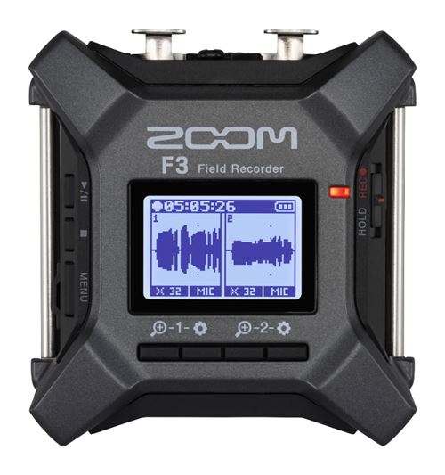 Grabadora de campo de 2 pistas Zoom F3 Multitrack 32 bit