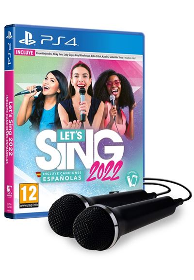 Let´ s Sing 2022 Incluye Canciones Españolas + 2 micrófonos PS4