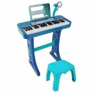 Music Star - Teclado con taburete azul