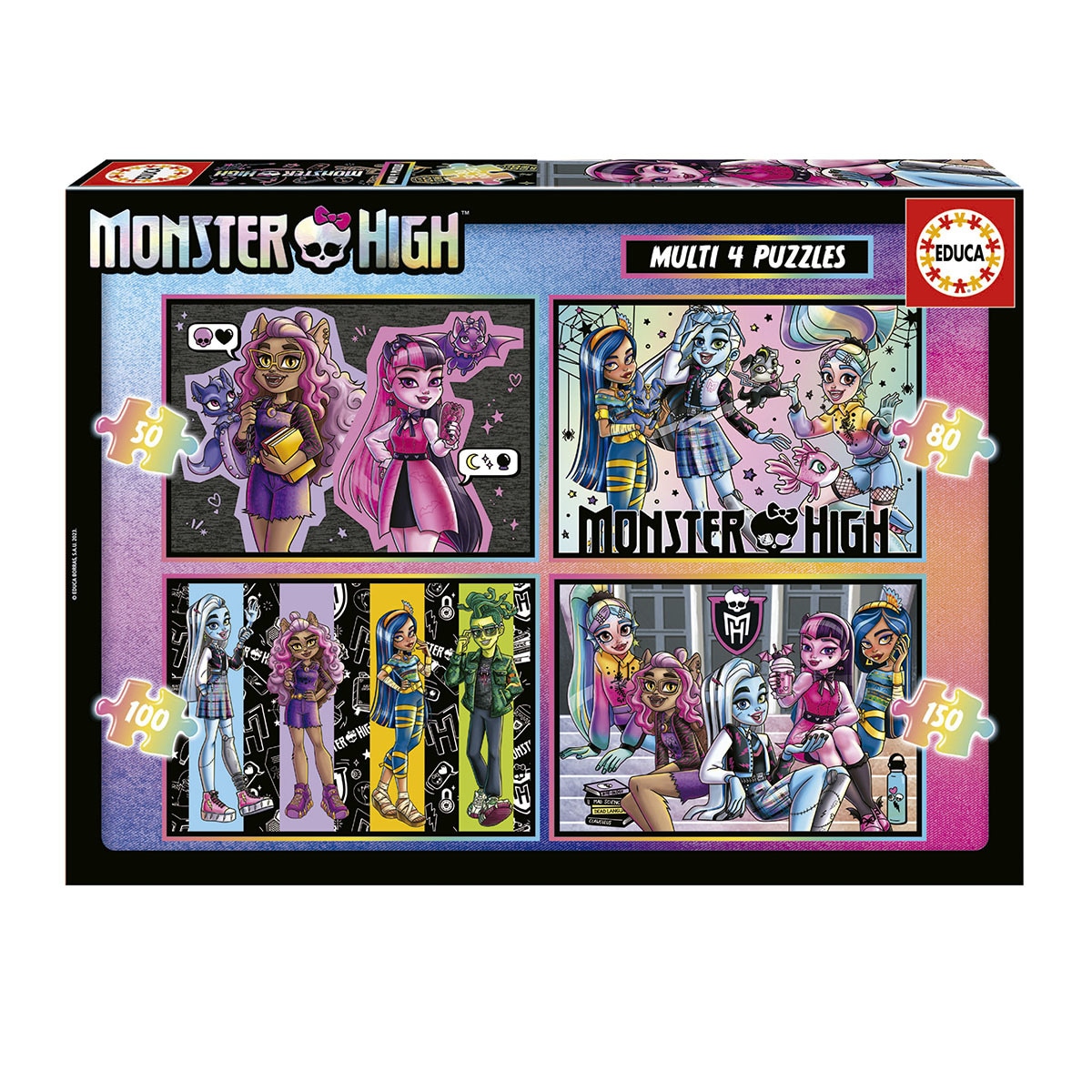 Educa Borrás - Puzzle Multi 50-80-100-150 Piezas Monster High  Educa Borrás.