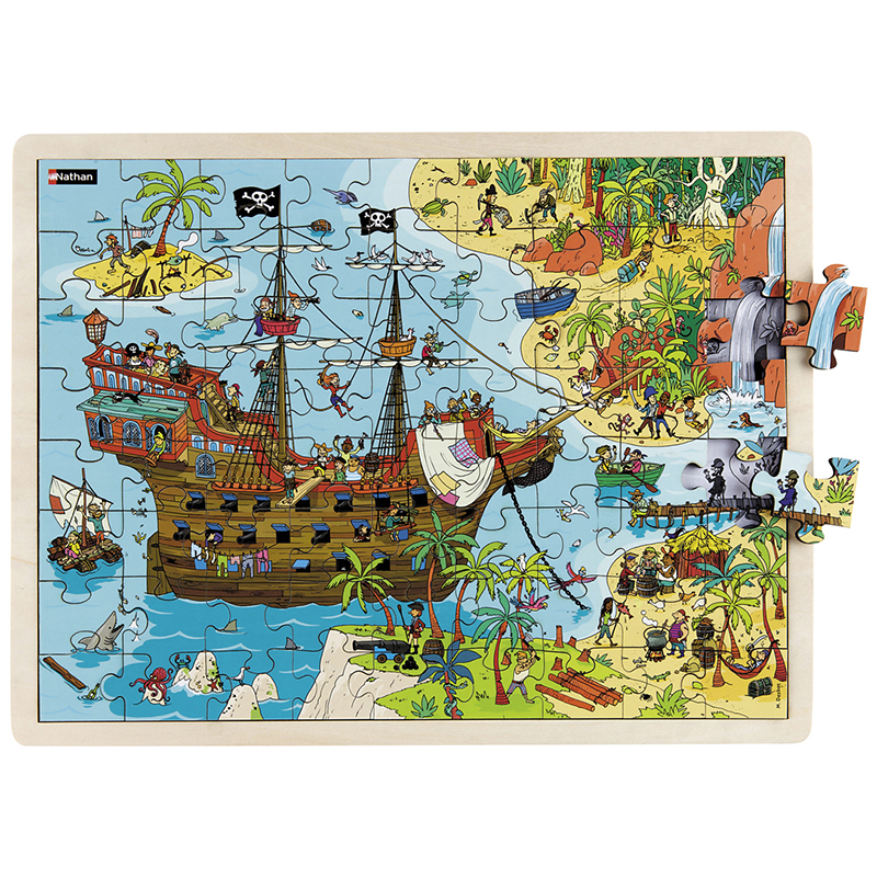 Maxi Puzzle Piratas Madera