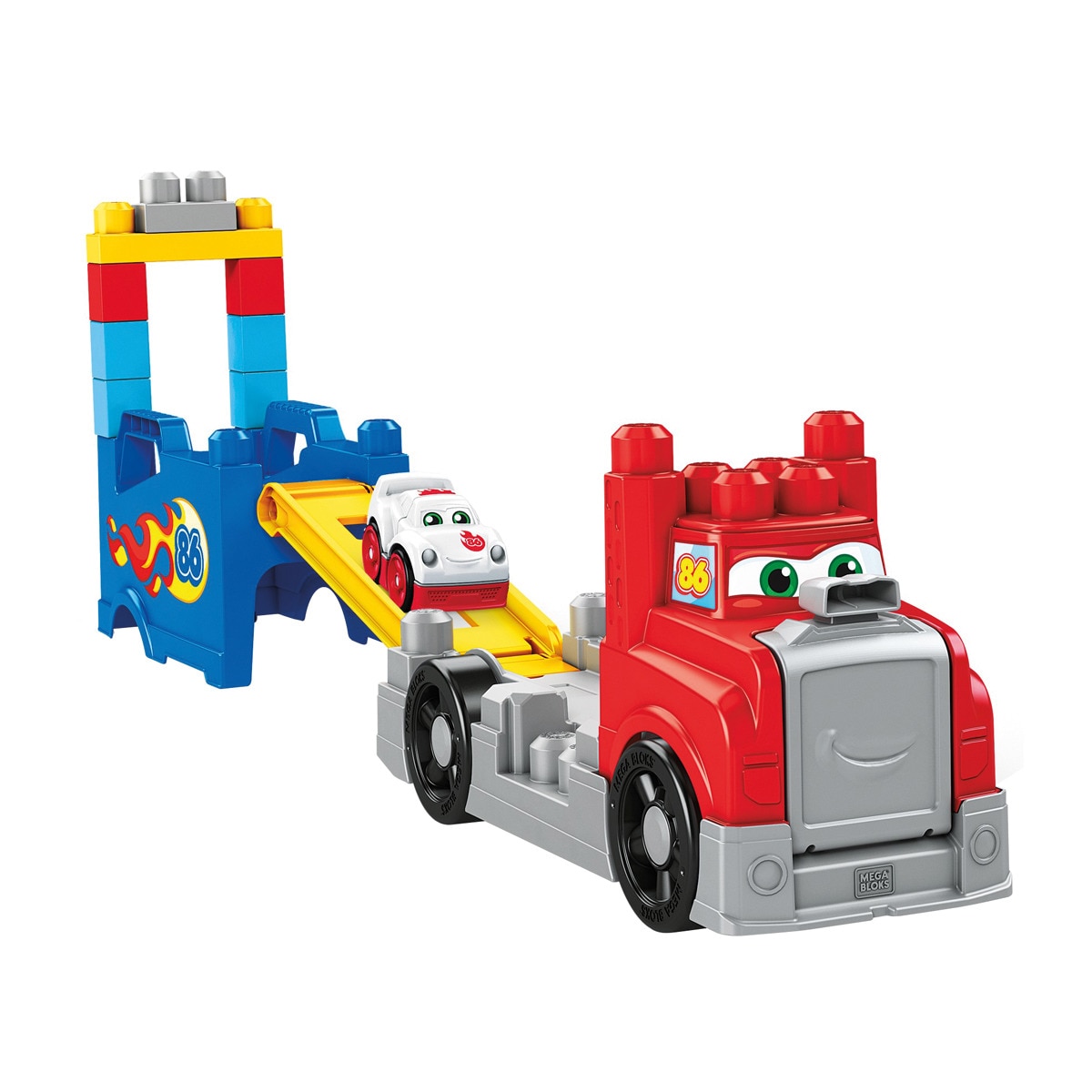 Mega Bloks - Camión De Carreras Y Bloques De Construcción Vehículo De