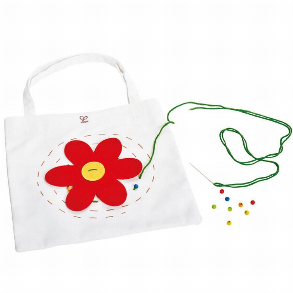 Set bordado bolsa flor