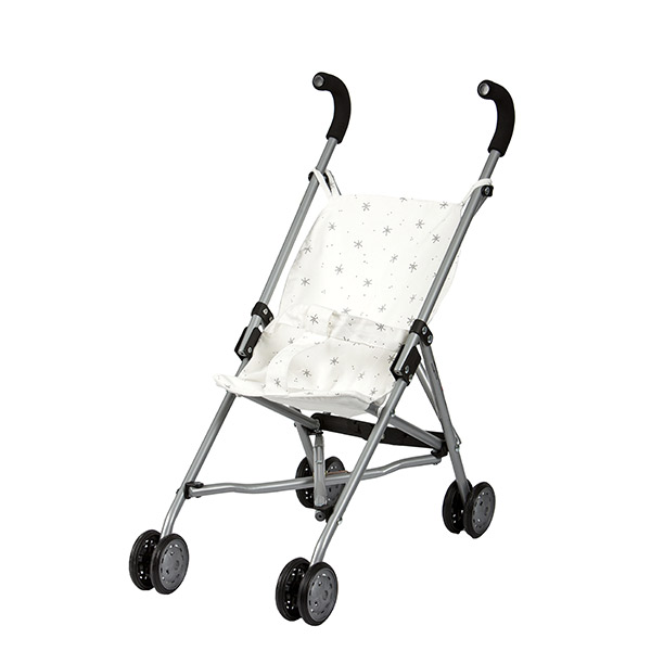 Carrito de muñecas beige estrellitas