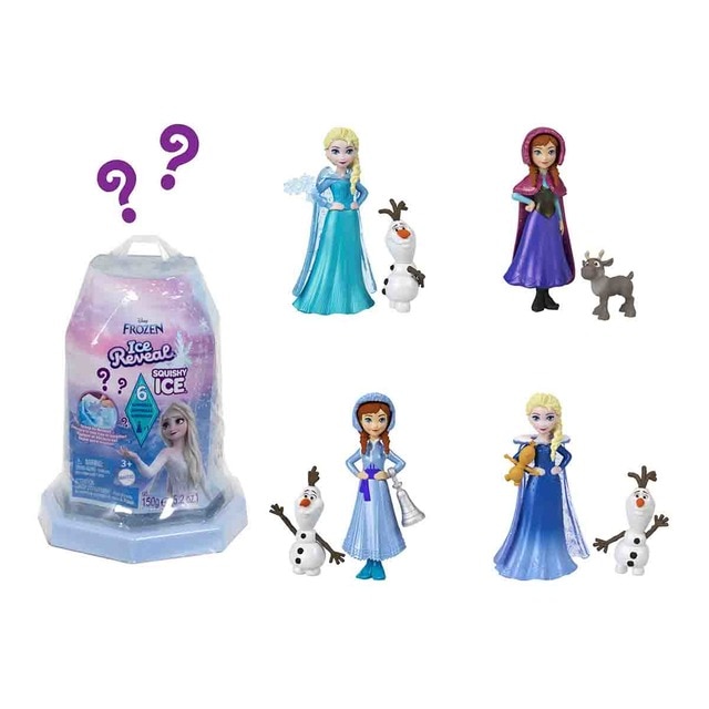 Mattel - Mini Muñeca sorpresa Squishy Ice Reveal Disney Frozen Mattel modelos surtidos.