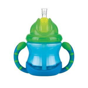 Nuby - Taza con asas Flip-it azul 240 ml