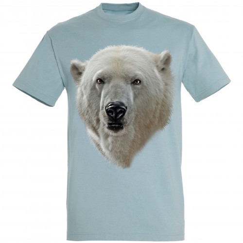 Camiseta Cabeza Oso Polar color Azul