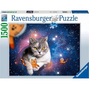 Ravensburger - Puzzle de gatos volando en el espacio, 1500 piezas ㅤ