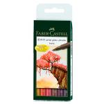 Estuche Faber-Castell Pitt Artist 6 rotuladores Terra