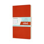 Libreta Moleskine Volant Plain Large lisa naranja coral/azul verdoso