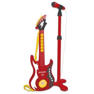 Music Star - Guitarra electrónica con micrófono de pie