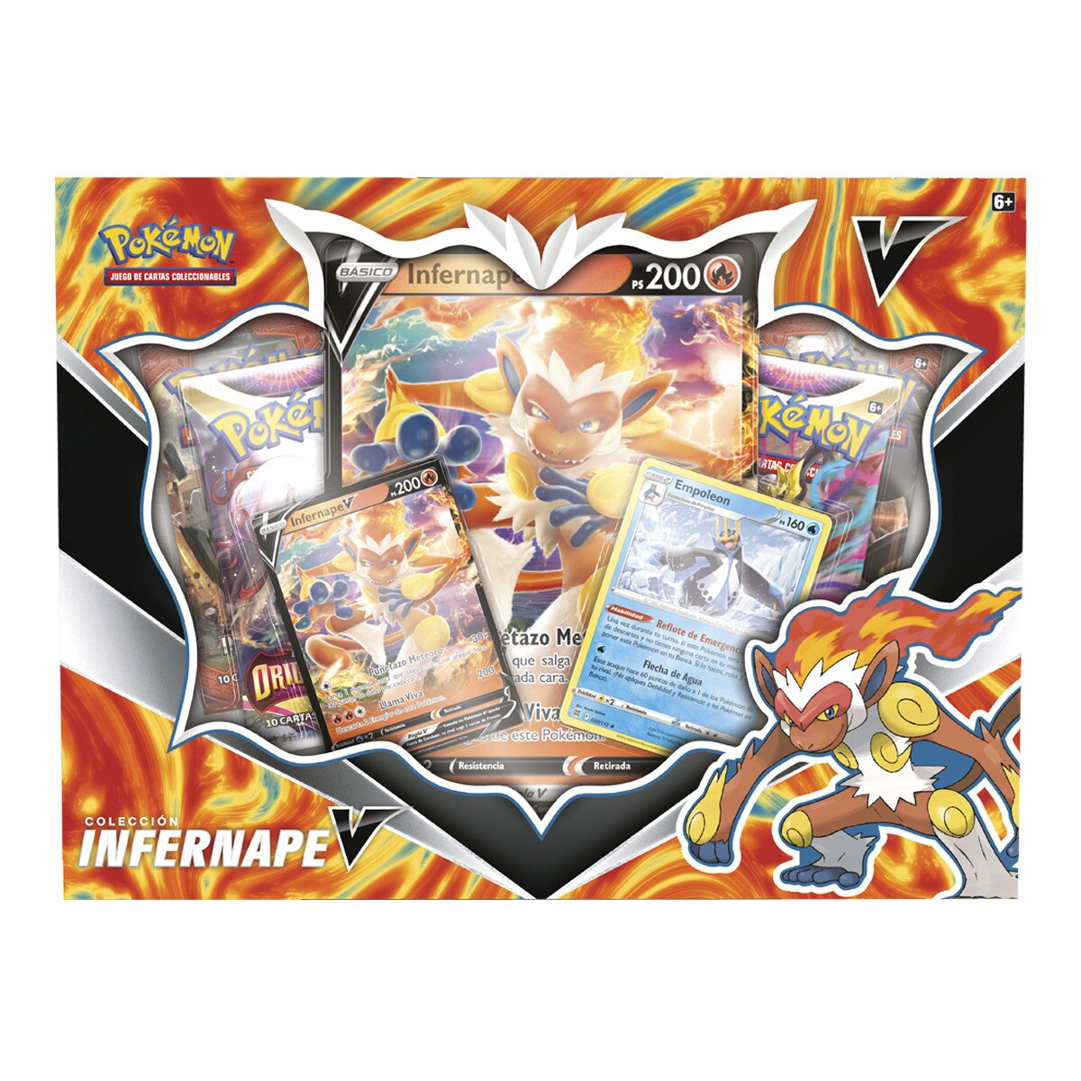 BANDAI - Caja Cartas Pokémon Colección Infernape V JCC TCG