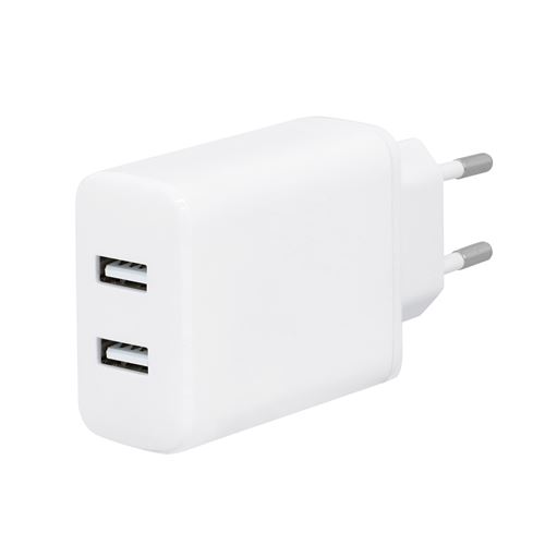 Cargador dual Wefix 2 x USB-A Blanco