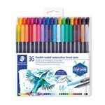 Estuche 36 rotuladores STAEDTLER 3001 TB36 doble punta pincel acuarelable