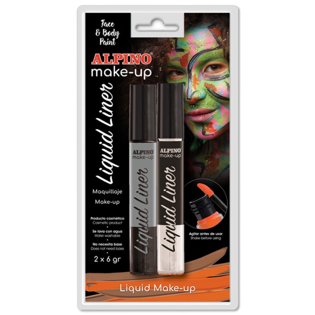 Alpino - Blister Maquillaje 2 Liquid Liner Alpino Blanco & Negro.