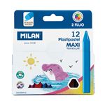 Caja 12 Plastipastel maxi Milan triangulares