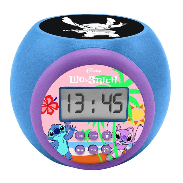 Lexibook - Reloj alarma Disney Stitch Lexibook.