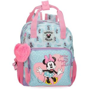 Disney - Mochila preescolar adaptable My Happy Place de poliéster azul 23x28x10cm 6,44L